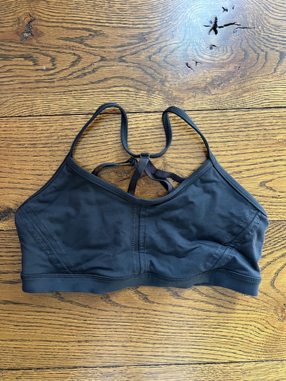 Lululemon Black Strappy Sports Bra- size: 6